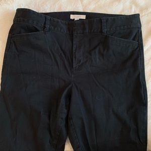 LOFT black crop skinny pants